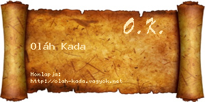Oláh Kada névjegykártya